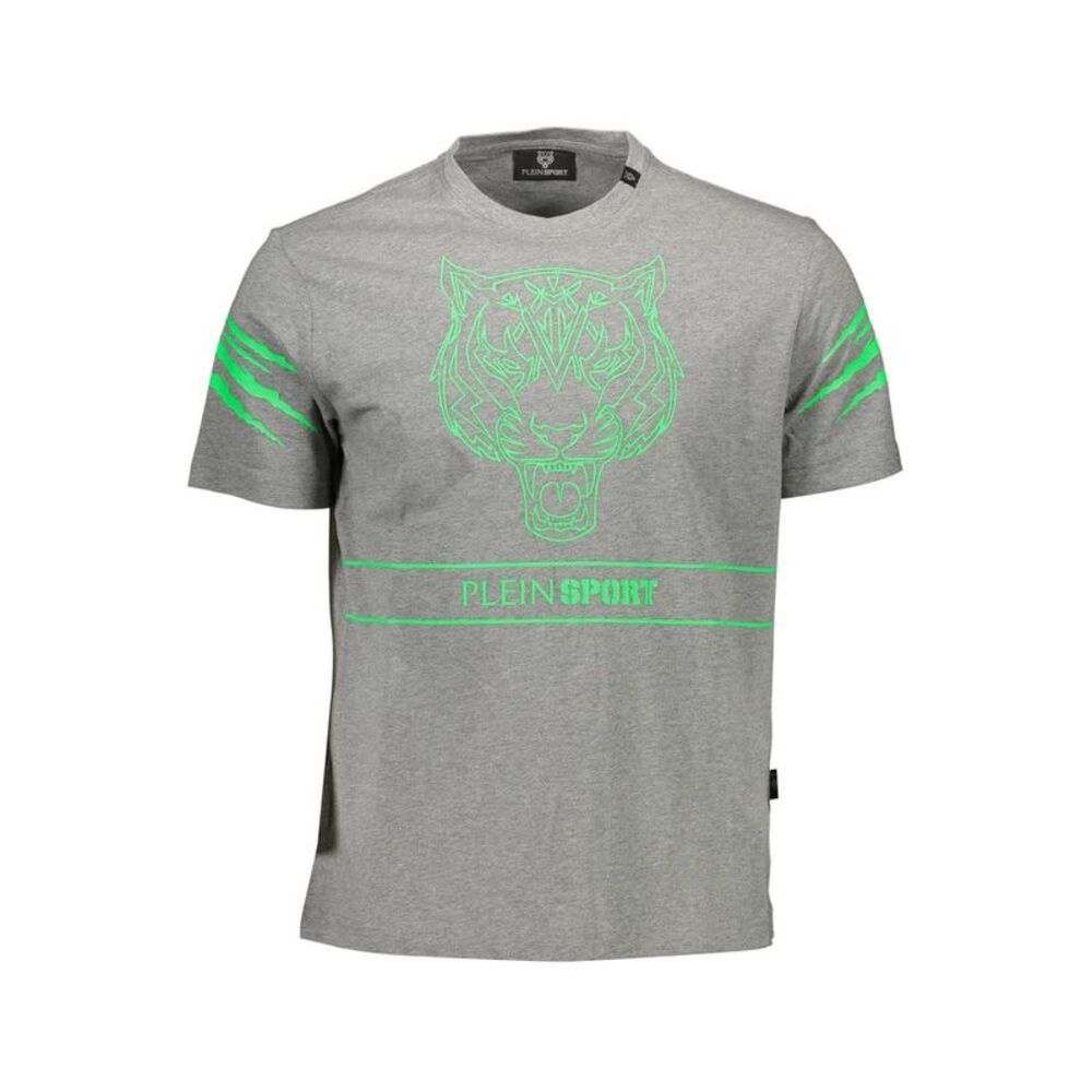 Plein Sport Grigio Cotton Men Men's T-Shirt